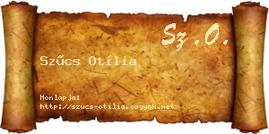 Szűcs Otília névjegykártya